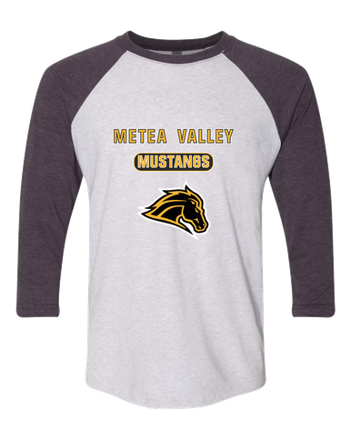 Metea Valley Mustangs Mascot #3 Men's Baseball T-Shirt
