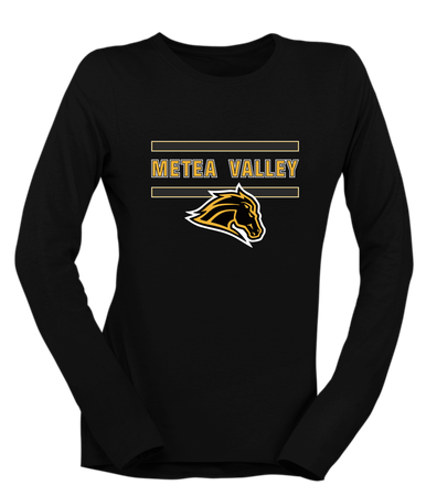 Metea Valley Mustangs Mascot #4 Women's Premium LS T-Shirt