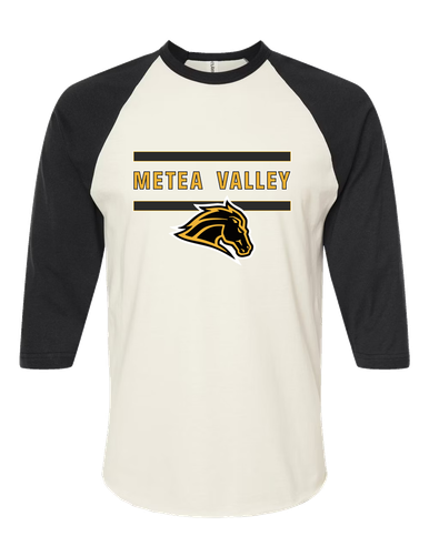 Metea Valley Mustangs Mascot #4 Men's Baseball T-Shirt