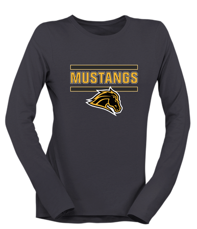 Metea Valley Mustangs Mascot #5 Women's Premium LS T-Shirt
