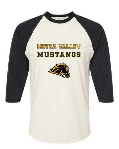 Metea Valley Mustangs Spirit Women's Baseball T-Shirt