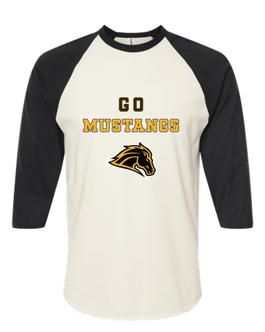 Metea Valley Mustangs Go Team Men's Baseball T-Shirt
