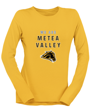 Metea Valley Mustangs We Are Women's LS T-Shirt
