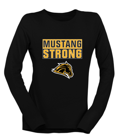 Metea Valley Mustangs Strong #1 Women's LS T-Shirt