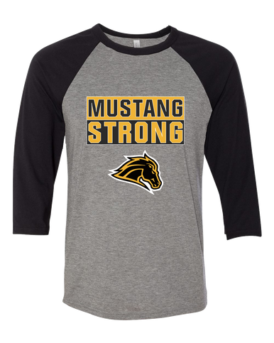 Metea Valley Mustangs Strong #1 Men's Baseball T-Shirt