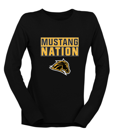 Metea Valley Mustangs Nation #1 Women's Premium LS T-Shirt