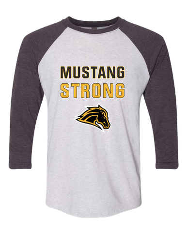 Metea Valley Mustangs Strong #2 Women's Baseball T-Shirt