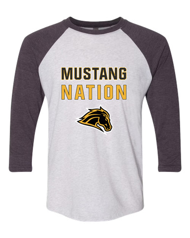 Metea Valley Mustangs Nation #2 Men's Baseball T-Shirt