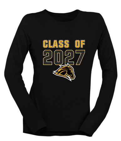 Metea Valley Mustangs Class of 2027 Women's LS T-Shirt