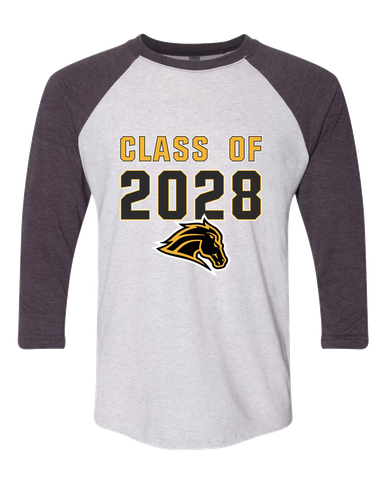 Metea Valley Mustangs Class of 2028 Women's Baseball T-Shirt