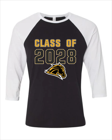 Metea Valley Mustangs Class of 2028 Men's Baseball T-Shirt