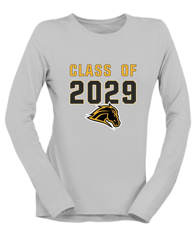 Metea Valley Mustangs Class of 2029 Women's LS T-Shirt
