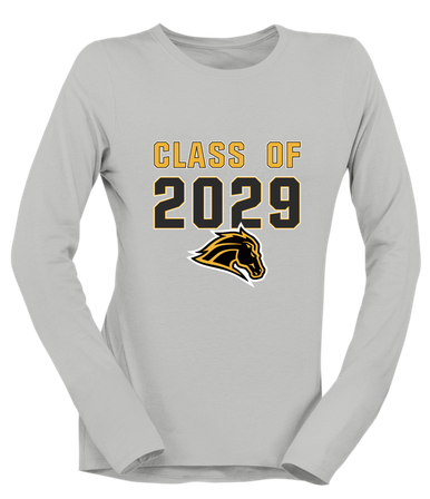 Metea Valley Mustangs Class of 2029 Women's Premium LS T-Shirt