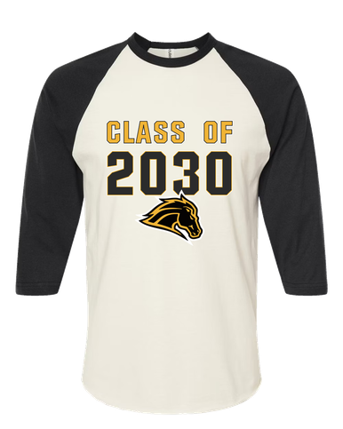 Metea Valley Mustangs Class of 2030 Women's Baseball T-Shirt