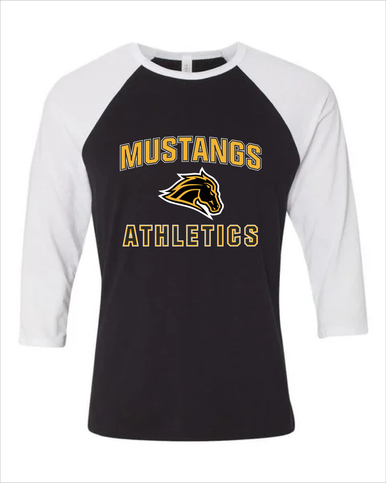 Metea Valley Mustangs Athletics Women's Baseball T-Shirt