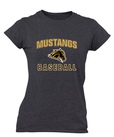 Metea Valley Mustangs Baseball #1 Women's Premium SS T-Shirt