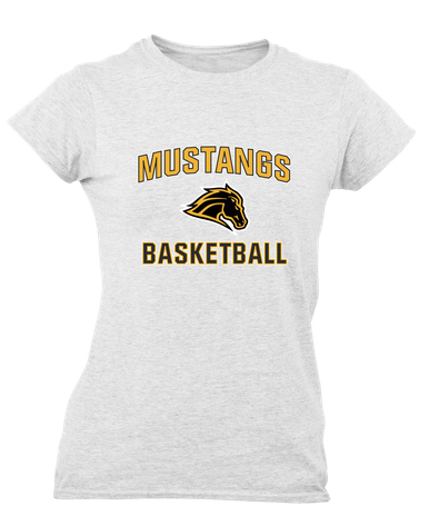 Metea Valley Mustangs Basketball #1 Women's SS T-Shirt