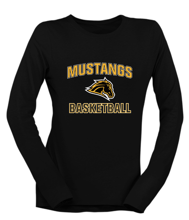 Metea Valley Mustangs Basketball #1 Women's Premium LS T-Shirt