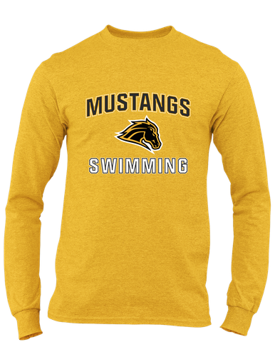 Metea Valley Mustangs Swimming Men's LS T-Shirt