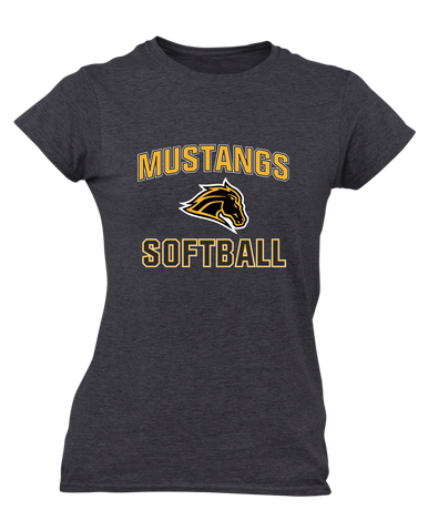 Metea Valley Mustangs Softball #1 Women's Premium SS T-Shirt