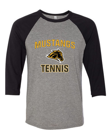 Metea Valley Mustangs Tennis Women's Baseball T-Shirt