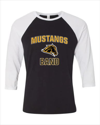 Metea Valley Mustangs Band # 1 Women's Baseball T-Shirt