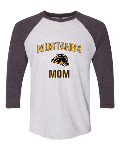 Metea Valley Mustangs Mom Women's Baseball T-Shirt