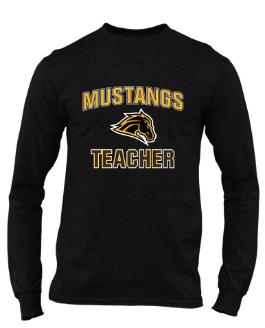 Metea Valley Mustangs Teacher Men's LS T-Shirt