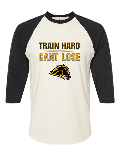 Metea Valley Mustangs Train Hard, Can't Lose Women's Baseball T-Shirt