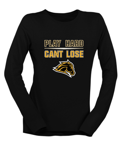 Metea Valley Mustangs Play Hard, Can't Lose Women's Premium LS T-Shirt