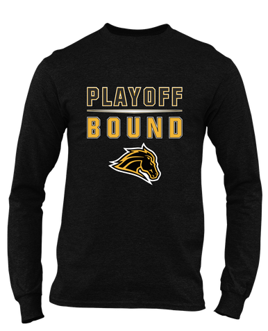 Metea Valley Mustangs Playoff Bound Men's LS T-Shirt