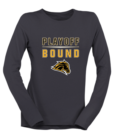 Metea Valley Mustangs Playoff Bound Women's Premium LS T-Shirt