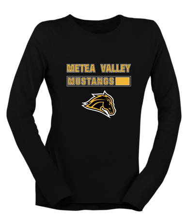 Metea Valley Mustangs Mascot #7 Women's Premium LS T-Shirt