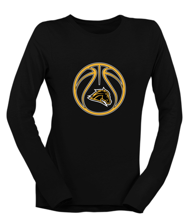 Metea Valley Mustangs Basketball #2 Women's LS T-Shirt