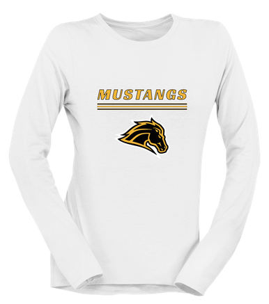 Metea Valley Mustangs Mascot #8 Women's Premium LS T-Shirt