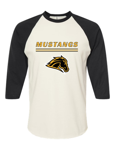 Metea Valley Mustangs Mascot #8 Women's Baseball T-Shirt