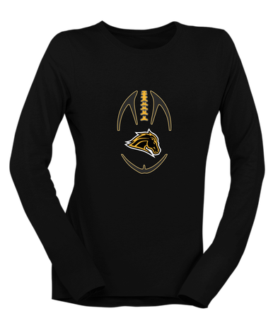 Metea Valley Mustangs Football #4 Women's Premium LS T-Shirt