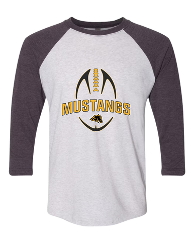 Metea Valley Mustangs Football #5 Women's Baseball T-Shirt