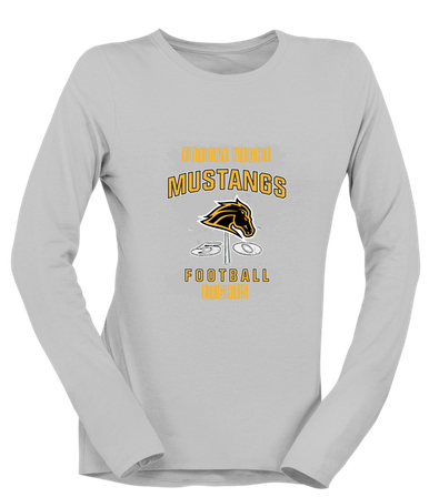 Metea Valley Mustangs Football #6 Women's LS T-Shirt