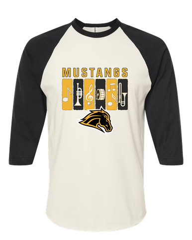 Metea Valley Mustangs Band # 2 Men's Baseball T-Shirt