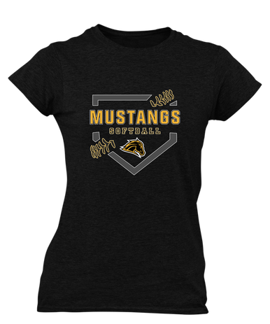 Metea Valley Mustangs Softball #2 Women's Premium SS T-Shirt