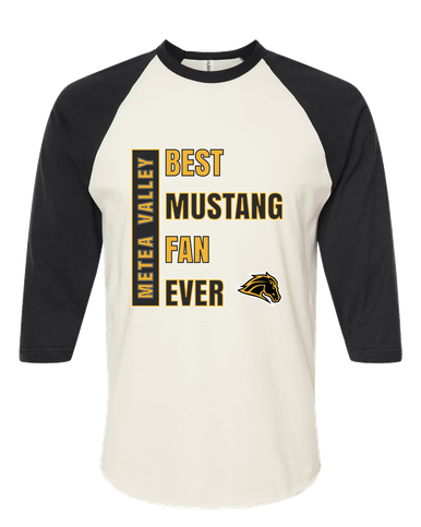 Metea Valley Mustangs Best Mustang Fan Men's Baseball T-Shirt
