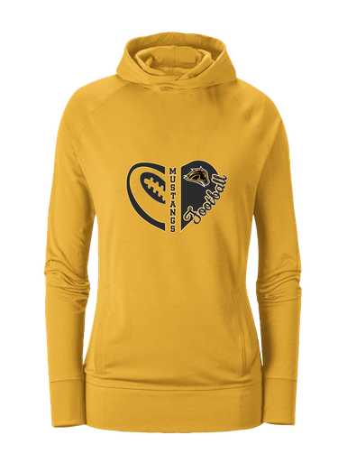 Metea Valley Mustangs Heart Football Women's Hoodie