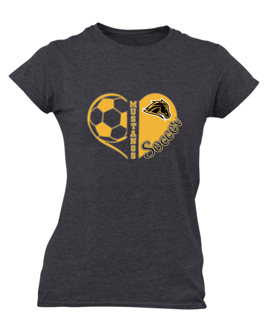 Metea Valley Mustangs Heart Soccer Women's Premium SS T-Shirt