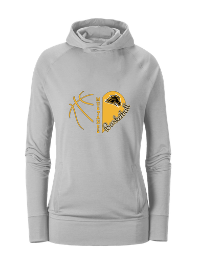 Metea Valley Mustangs Heart Basketball Women's Hoodie