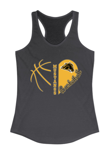 Metea Valley Mustangs Heart Basketball Women's Tank Top