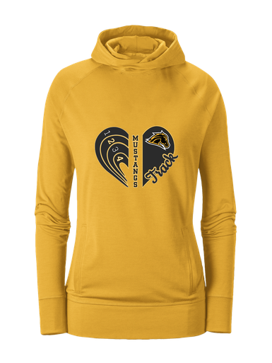 Metea Valley Mustangs Heart Track Women's Hoodie