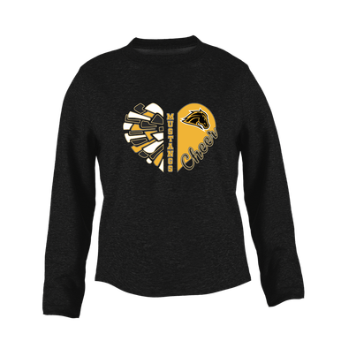 Metea Valley Mustangs Heart Cheer Women's Sweatshirt