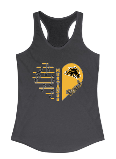 Metea Valley Mustangs Heart Band Women's Tank Top