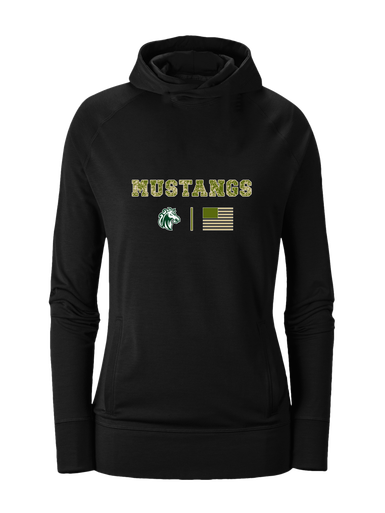 Morgan Park Mustangs Camo Flag Women's Hoodie